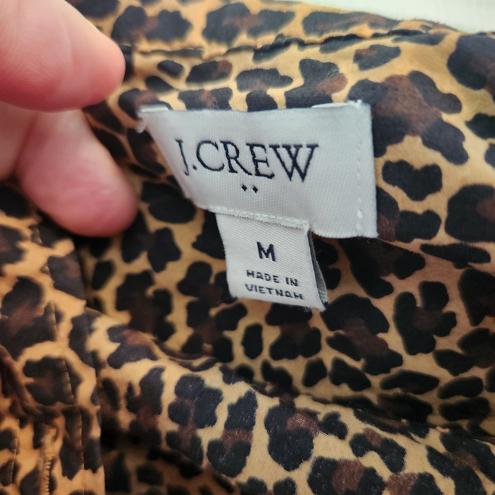 J. Crew Animal Print Shirt Size M Euc - Picture 3 of 4